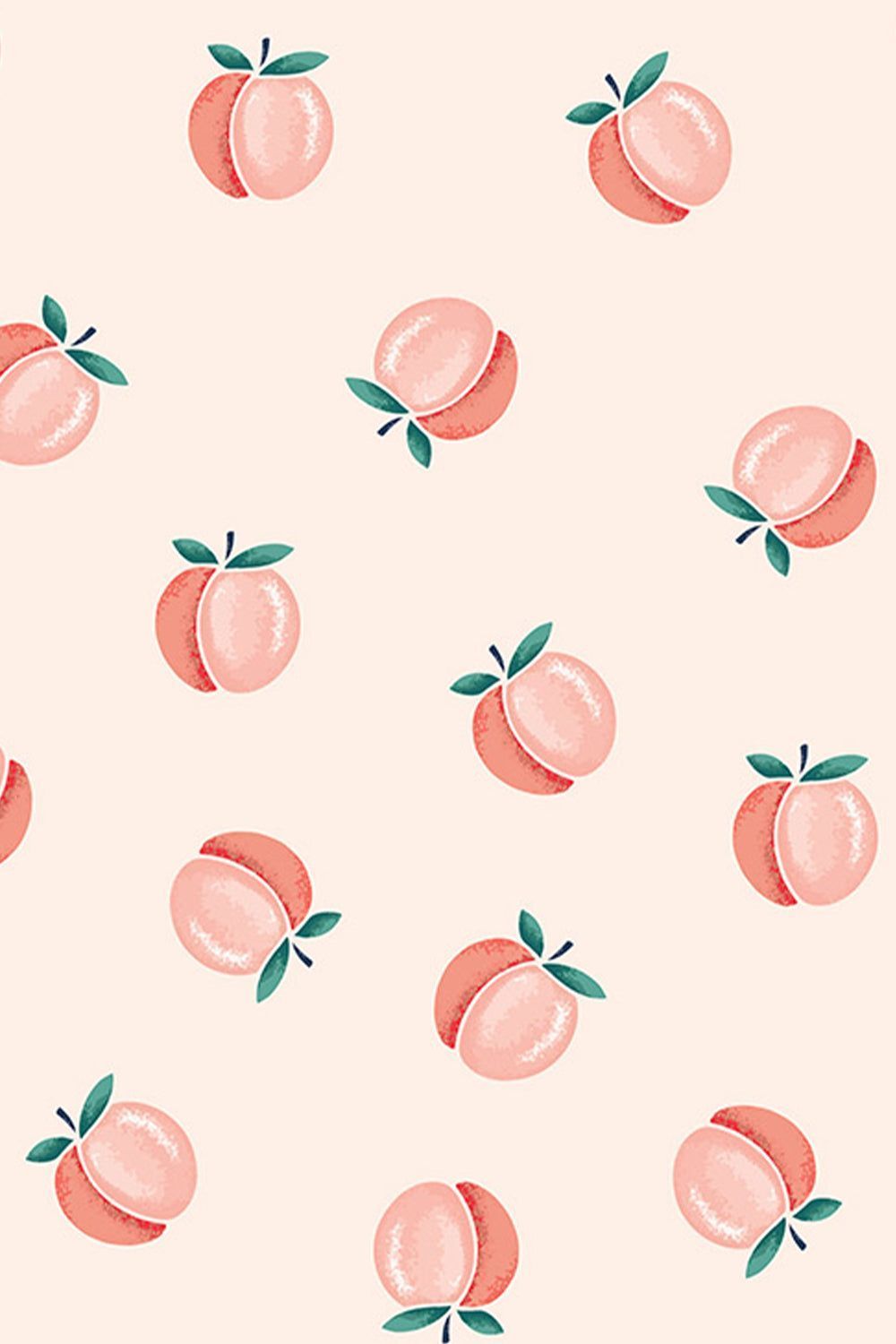 Vibrant Peach Fruit Wallpaper For Home Interiors