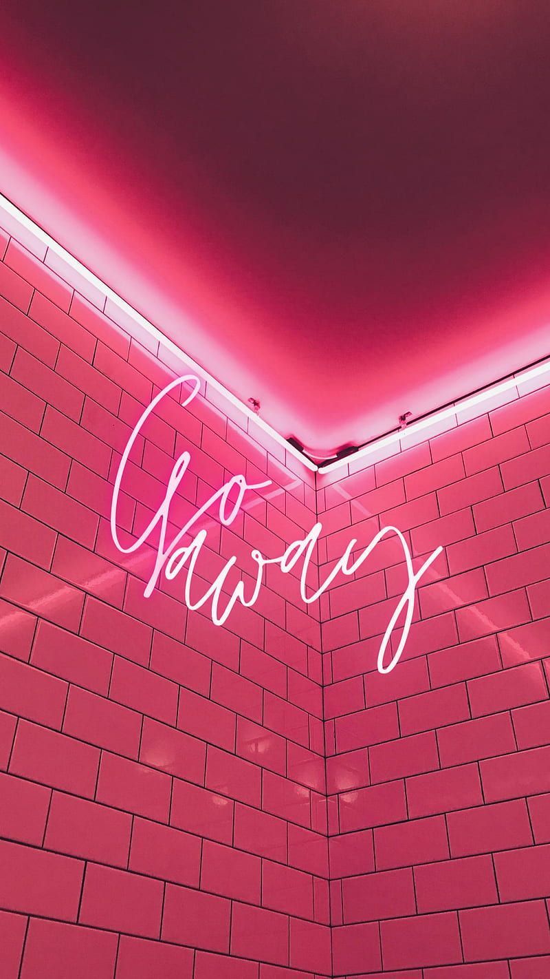 A pink neon sign that says 'Cherry' on a brick wall - Hot pink, neon pink, baddie