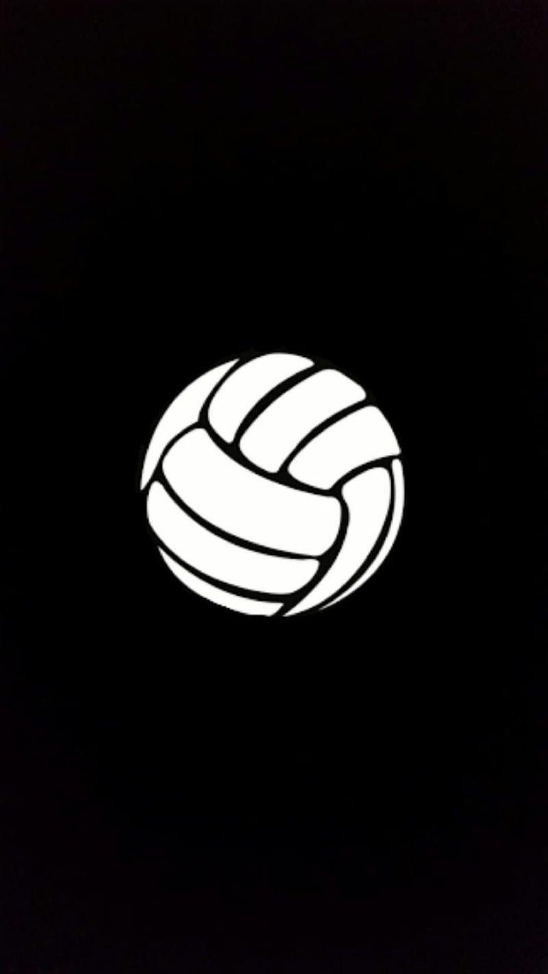 Volleyball, black, logo, HD phone wallpaper