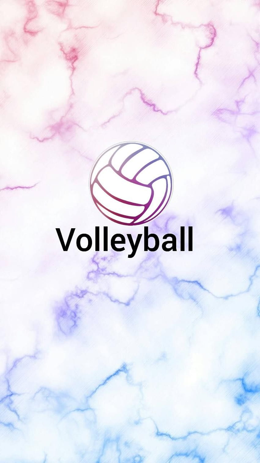 Volleyball logo on a marble background - Volleyball