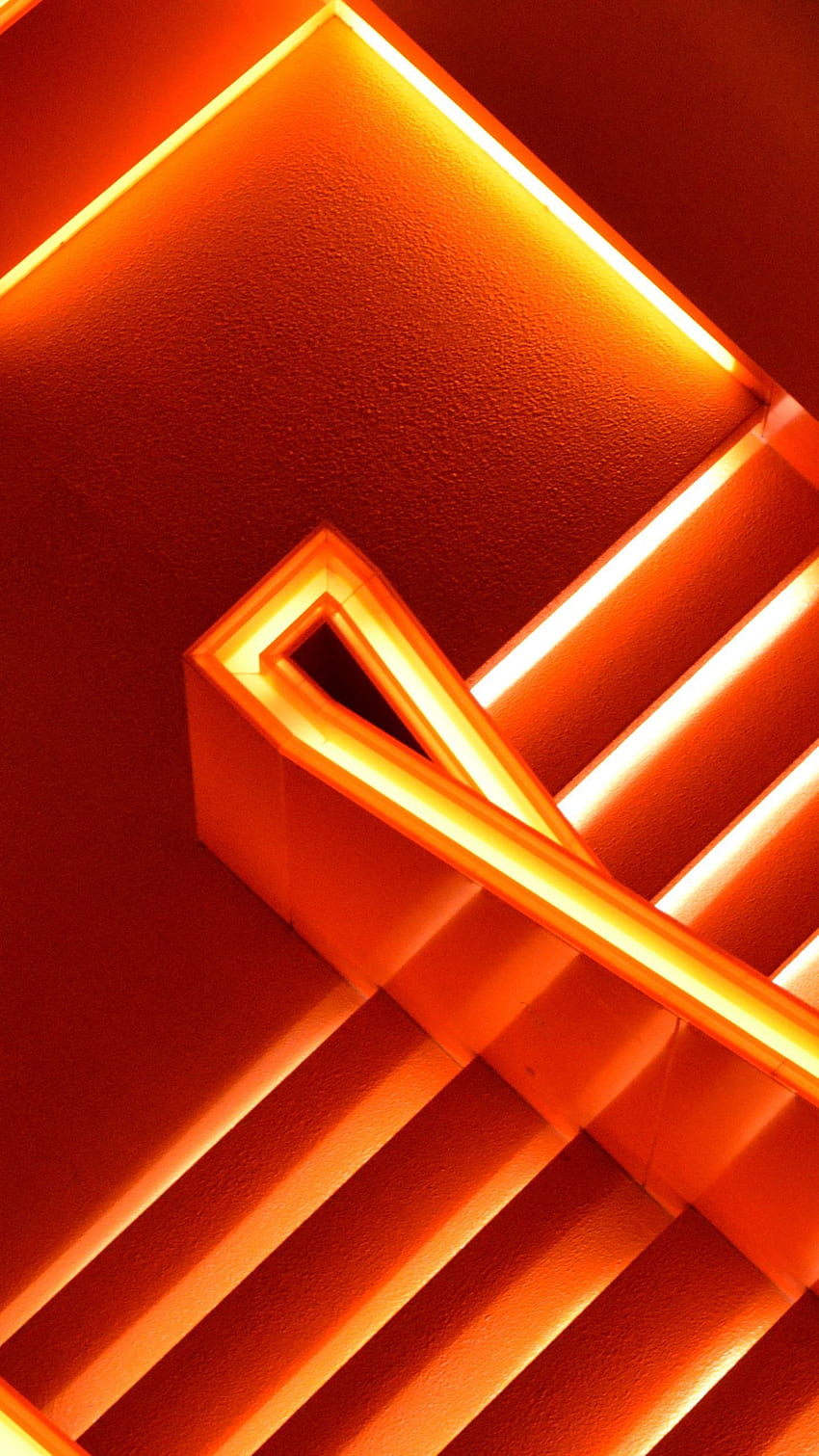 A neon sign that is orange in color - Neon orange