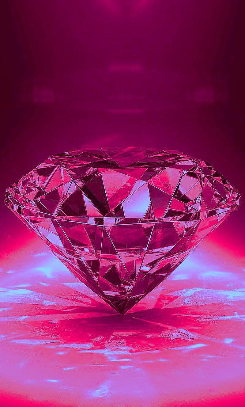 A pink diamond wallpaper for iPhone. - Diamond