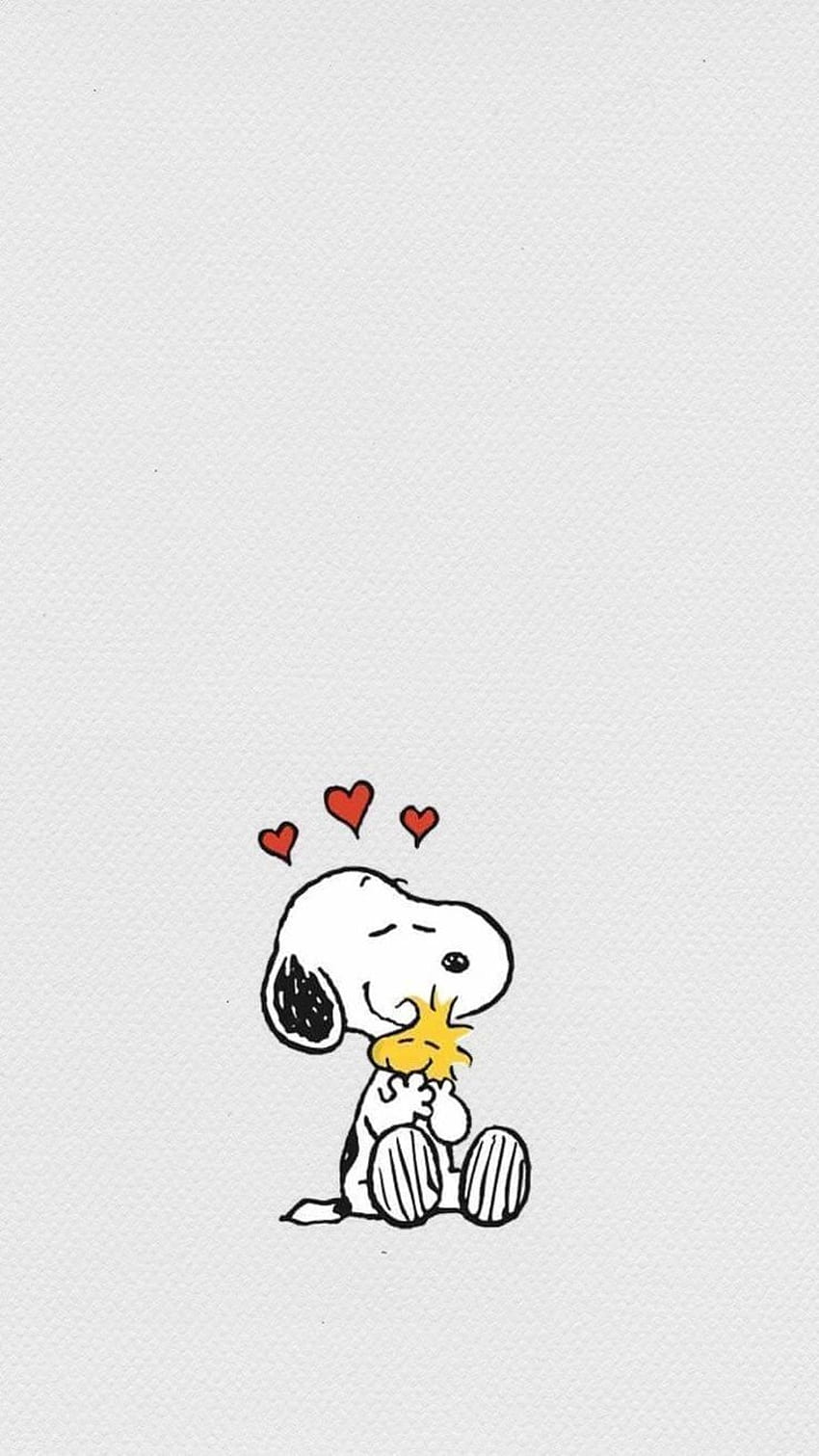 IPhone wallpaper of snoopy with hearts around his head - Charlie Brown, Snoopy