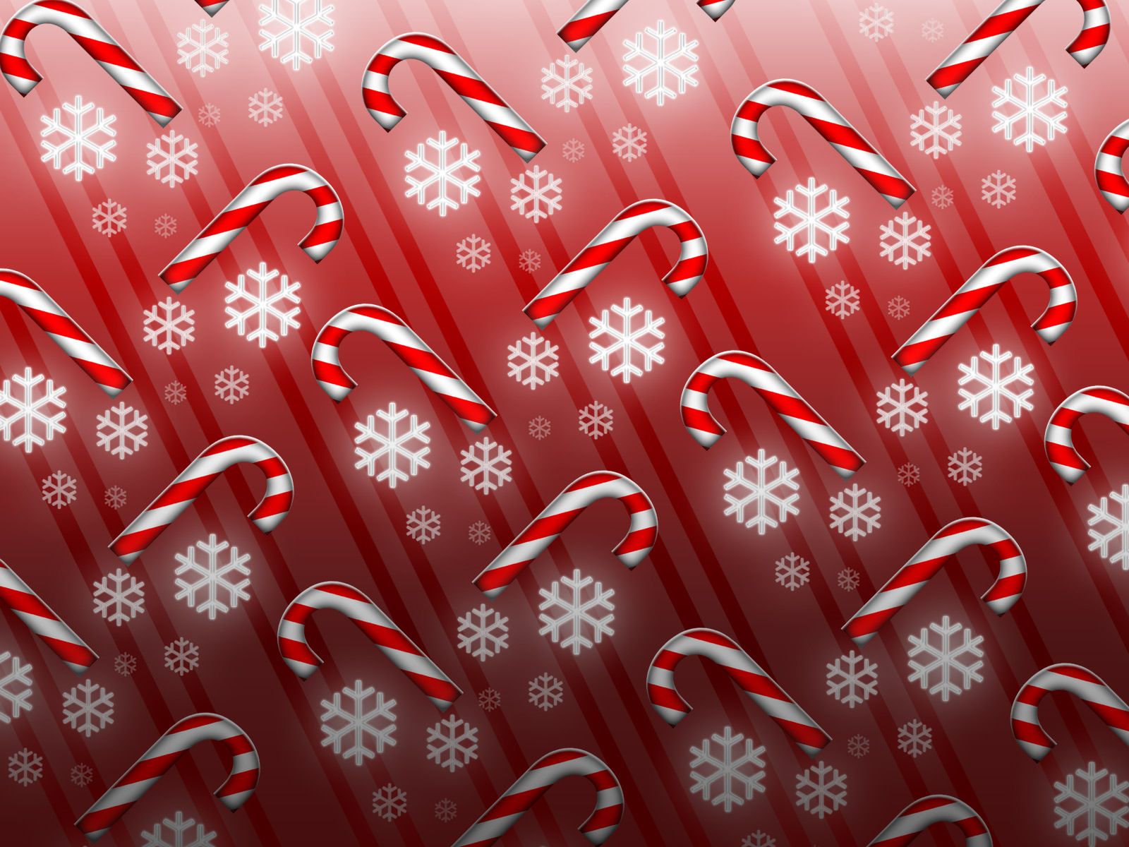 A red and white christmas background with candy canes - Candy cane