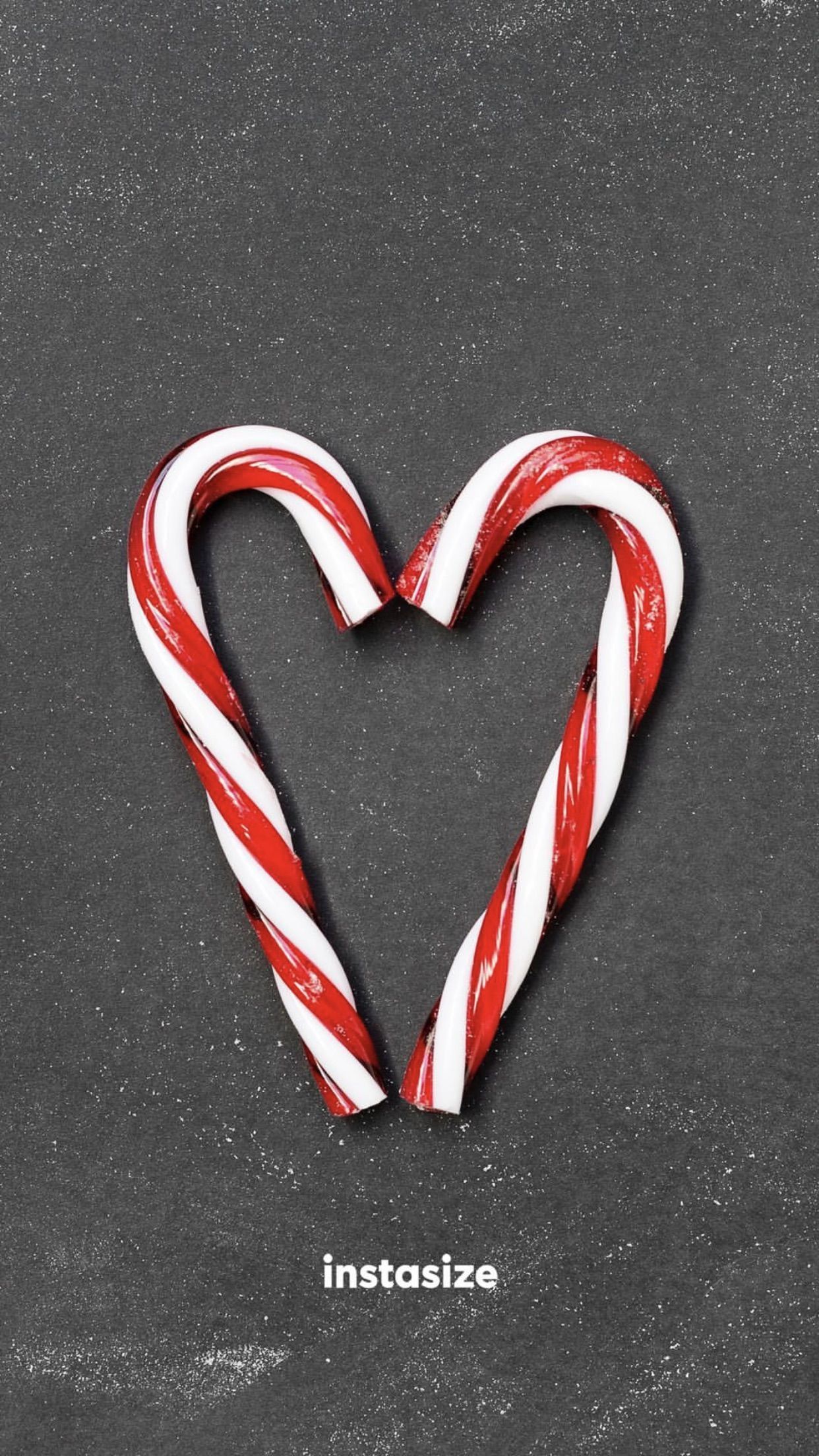 Two candy canes in the shape of a heart - Candy cane