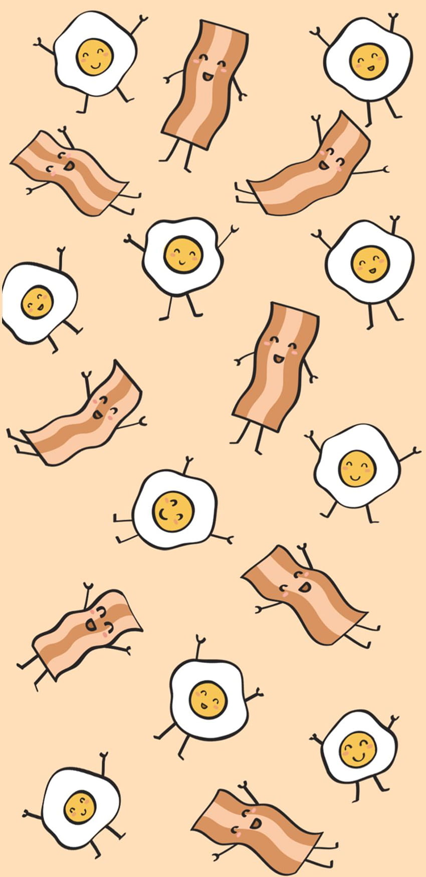 Cute Eggs And Bacon HD phone wallpaper