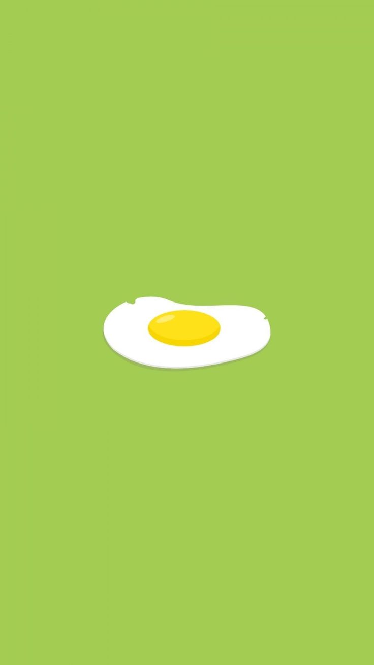 An illustration of a fried egg on a green background - Egg