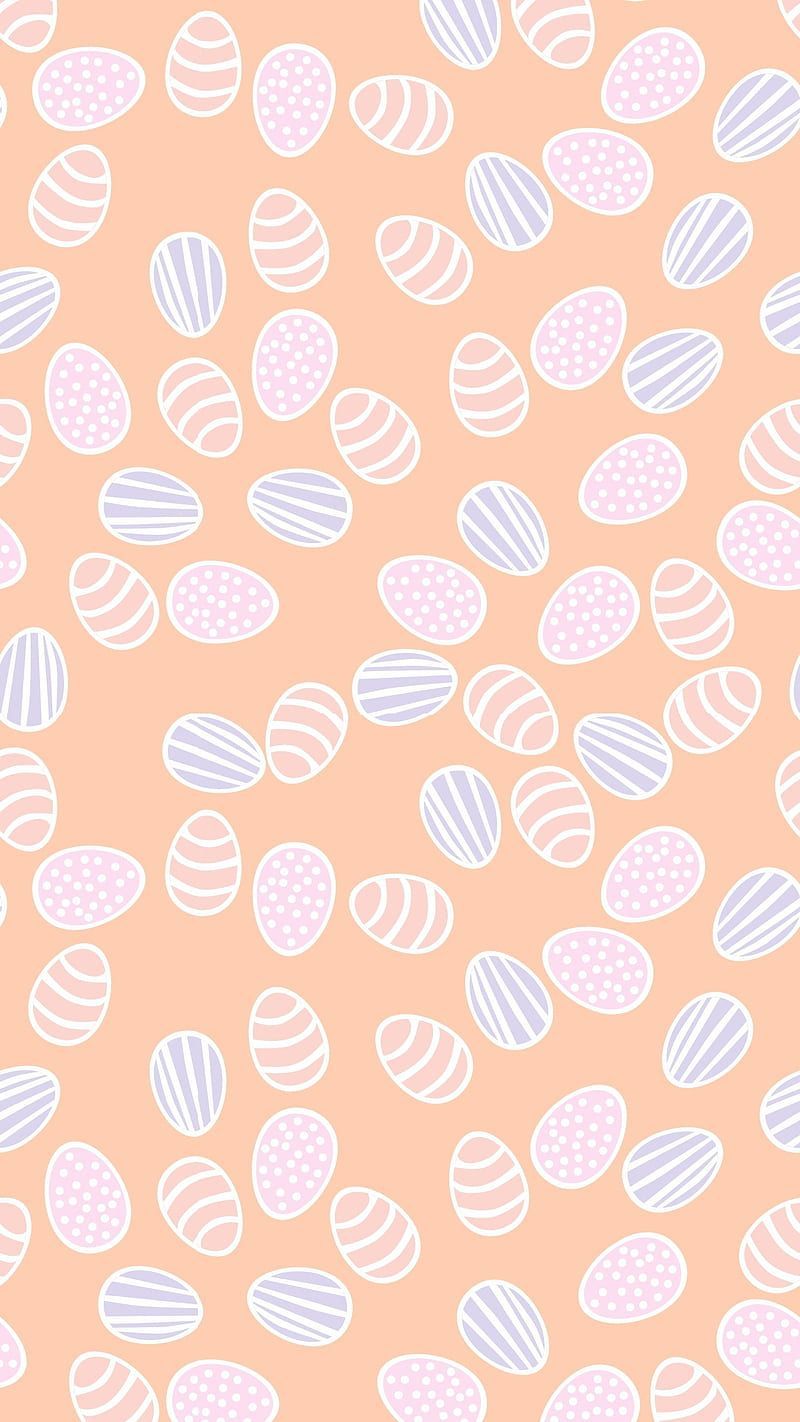 Easter Eggs Pattern, adorable funny bunnies, aesthetic bunny rabbit, colorful easter egg, HD phone wallpaper