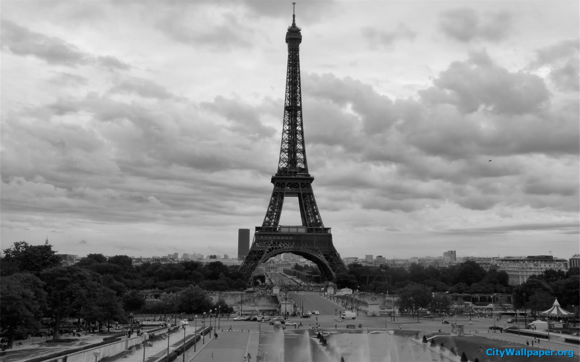 Black and White Paris Wallpaper