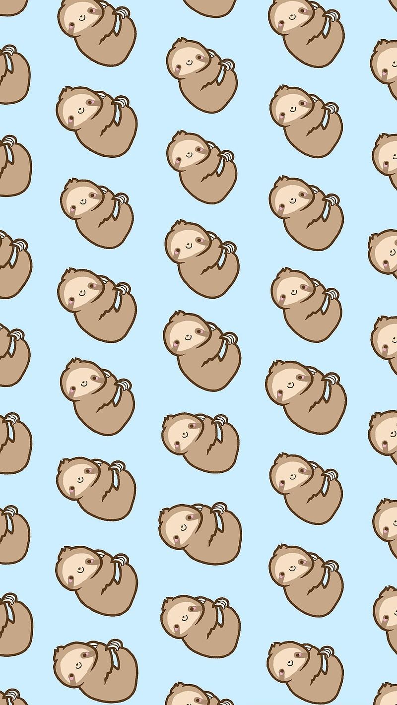 Sloth, pattern, HD phone wallpaper