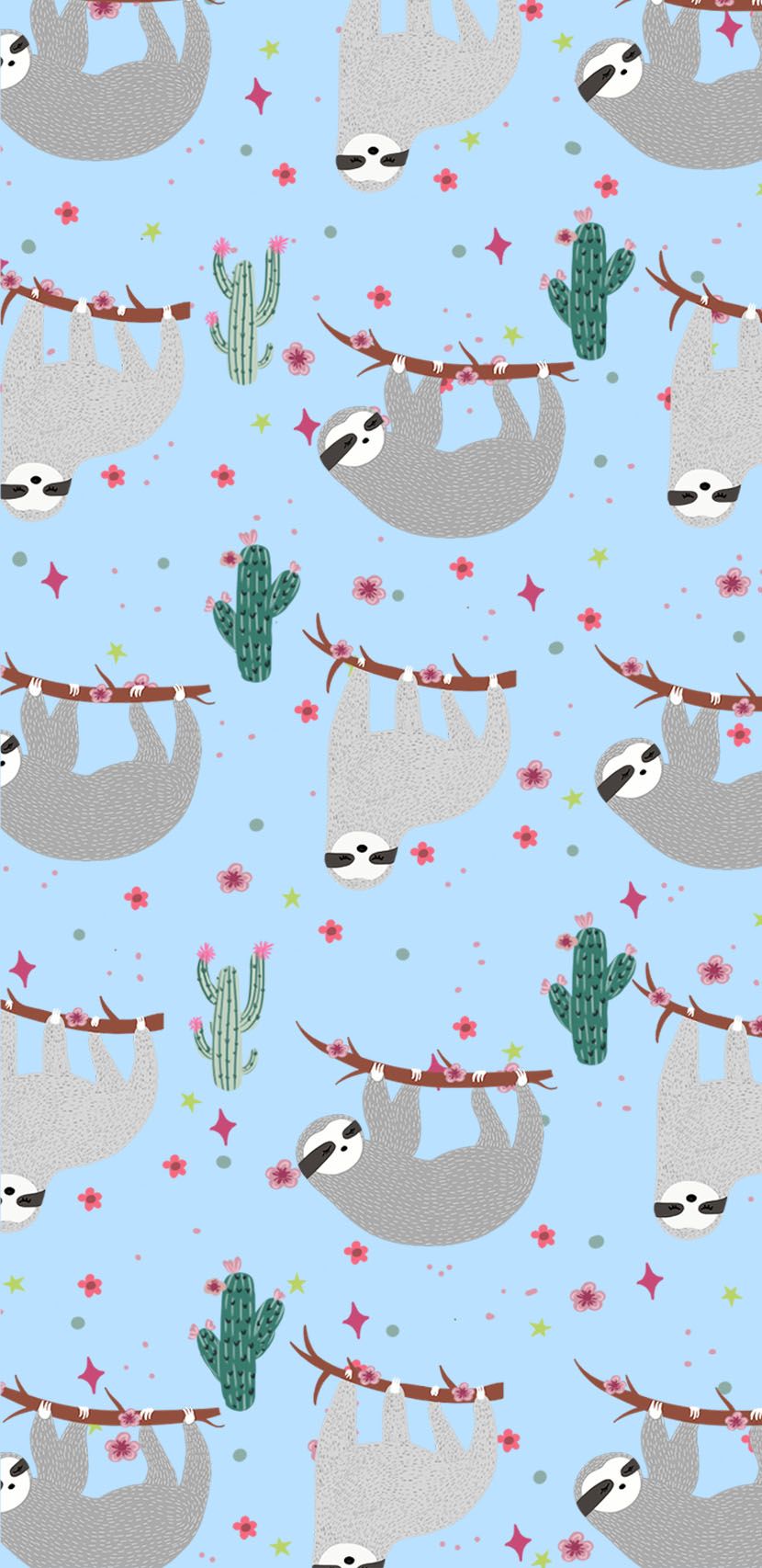 For all the sloth lovers out there!. iPhone wallpaper pattern, Cute patterns wallpaper, iPhone wallpaper