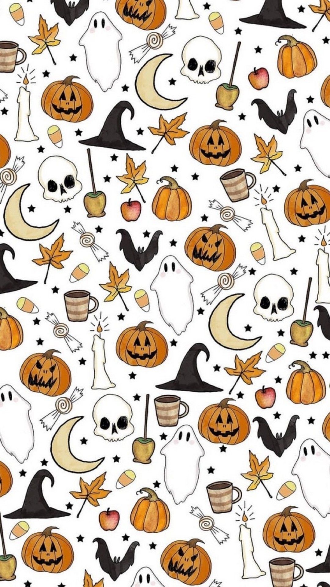A seamless pattern of halloween decorations - Halloween