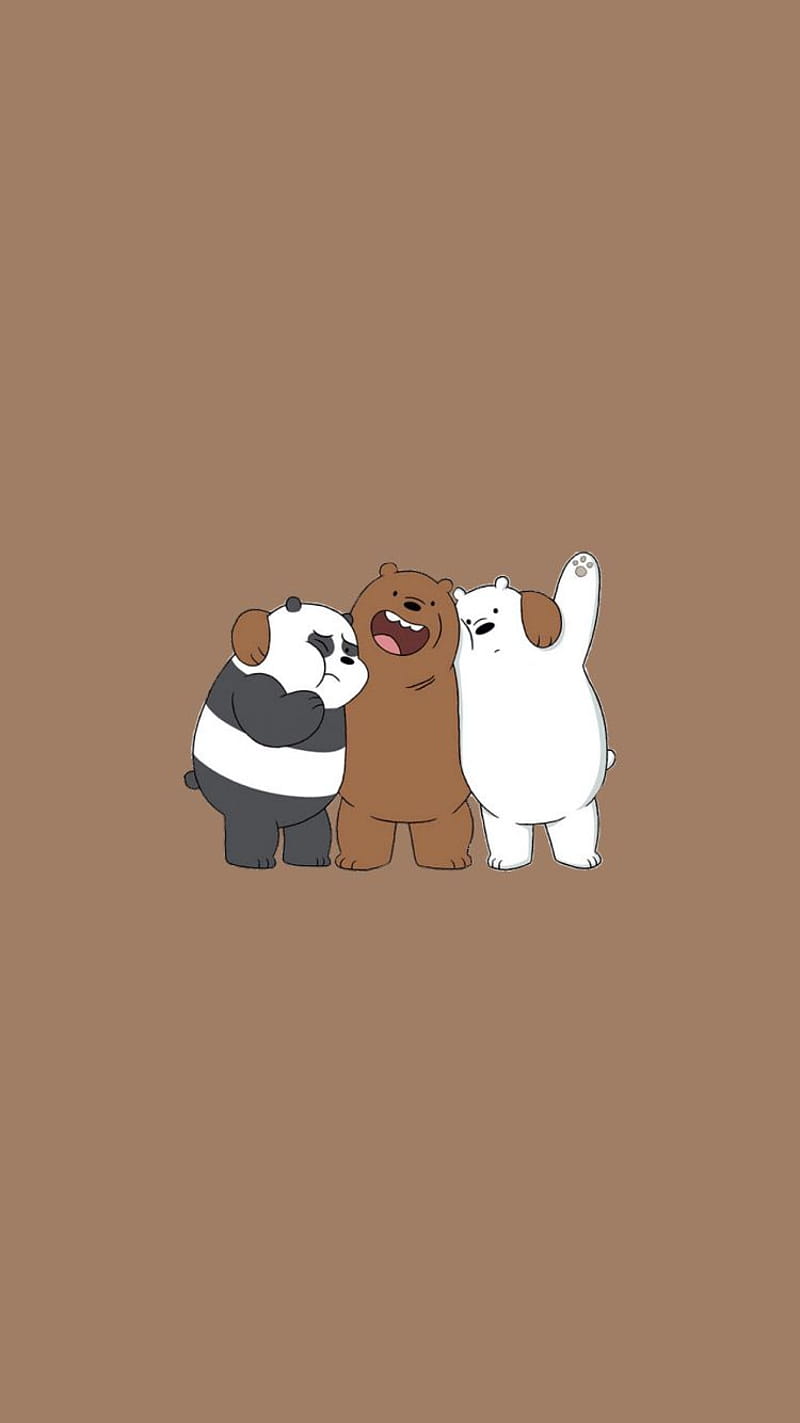 Three bears from the cartoon series We bare bears - We Bare Bears