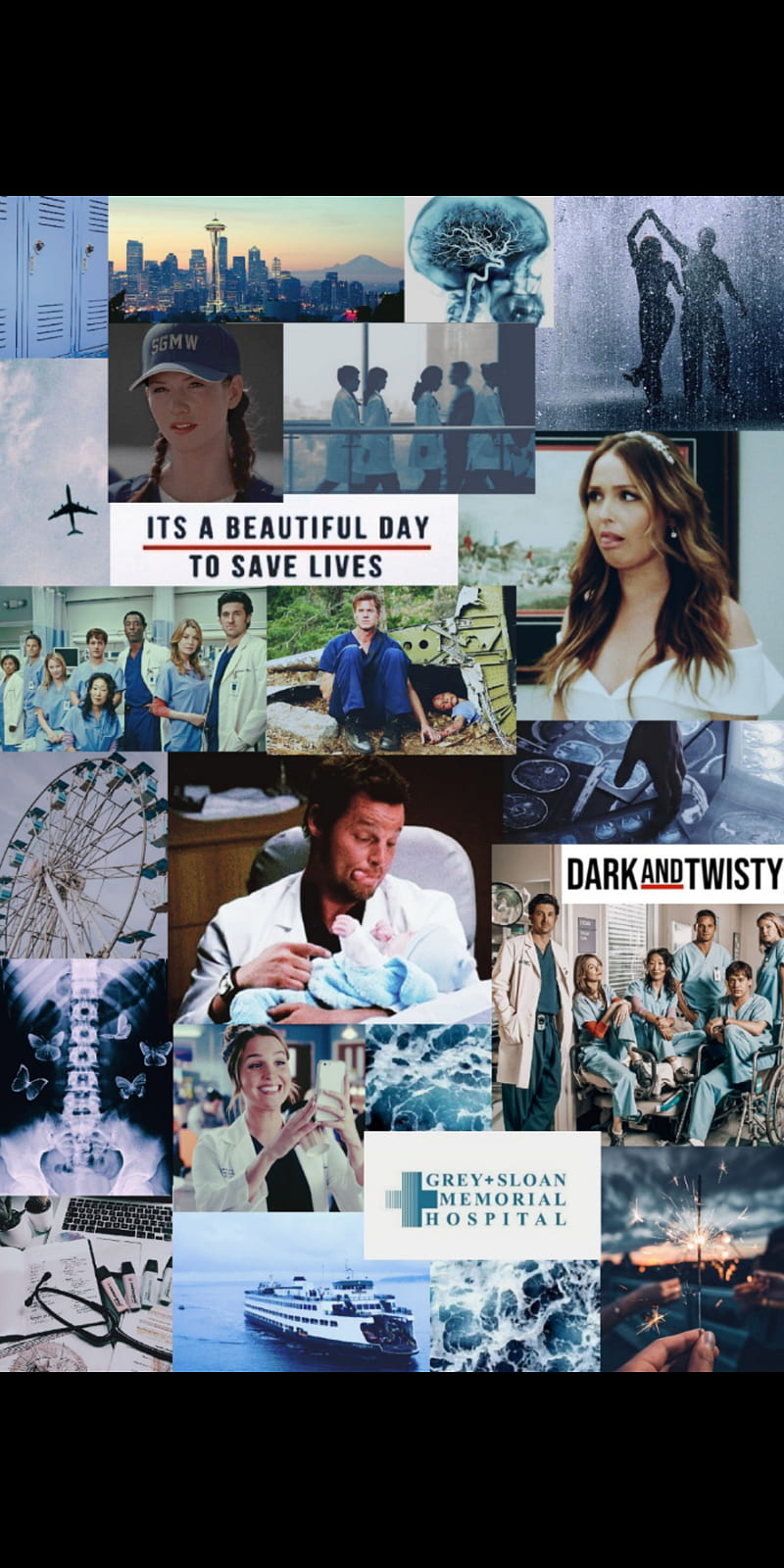 Greys Anatomy, aesthetic, alex karev, collage, jo wilson, lexi grey, HD phone wallpaper