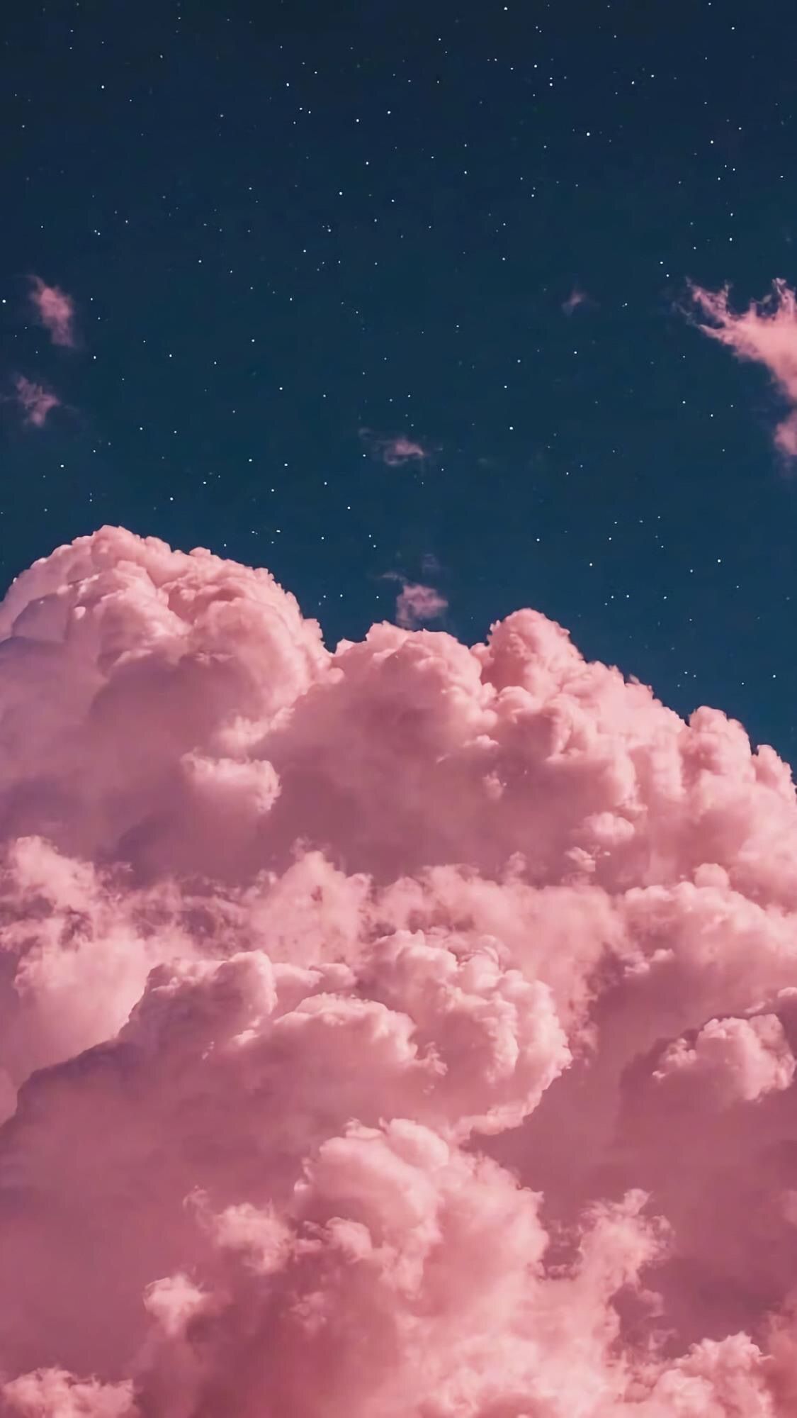 Clouds With Bling Aesthetic Laptop Wallpaper