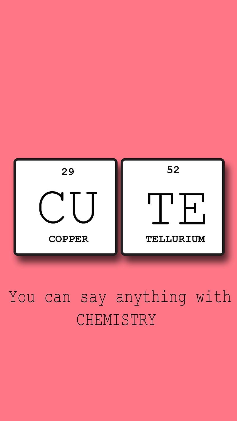 Cute Chemistry, chemistry, cute, musehues, periodic table, science, HD phone wallpaper
