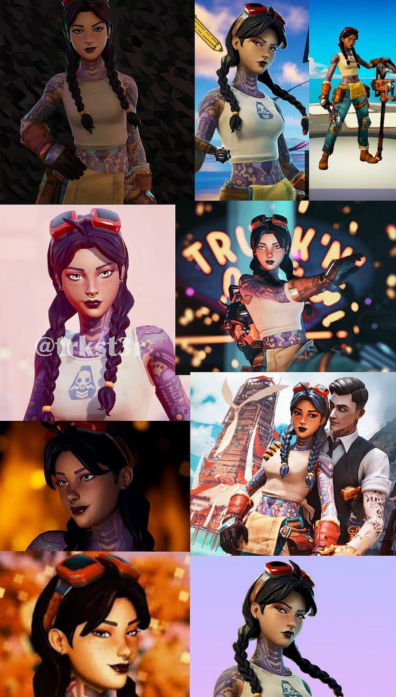 A collage of different character designs for a video game. - Fortnite