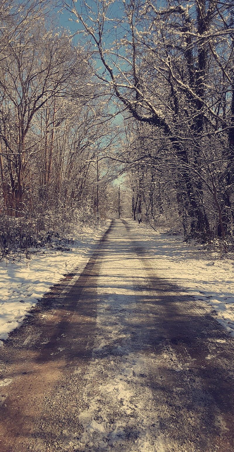 A road that is covered in snow - White Christmas