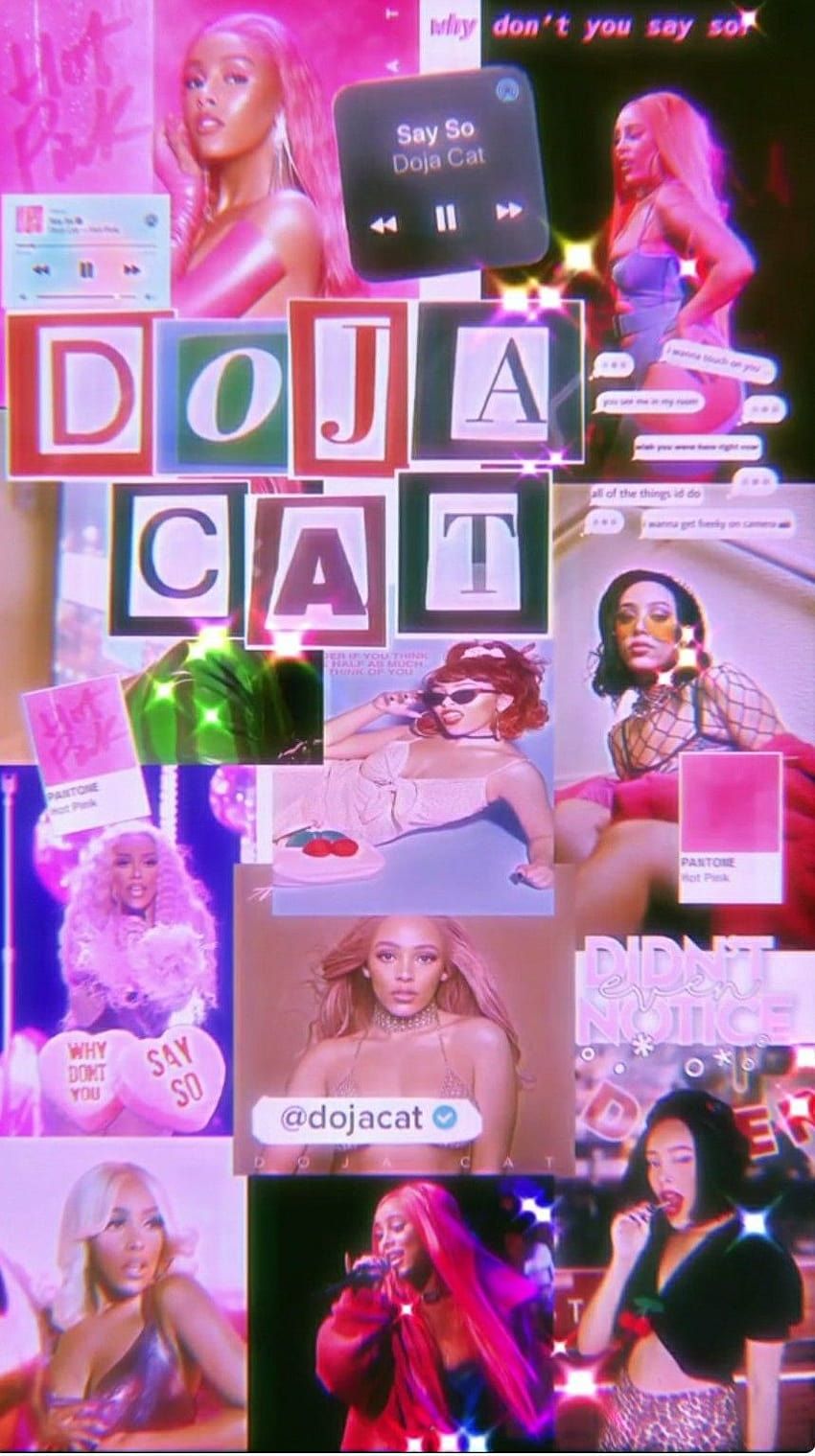 A collage of pictures with the words doja cat - Doja Cat