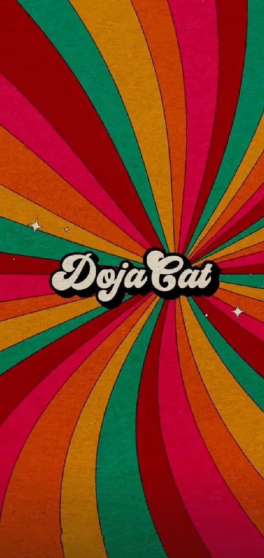 Doga cat logo on a colorful background - Doja Cat