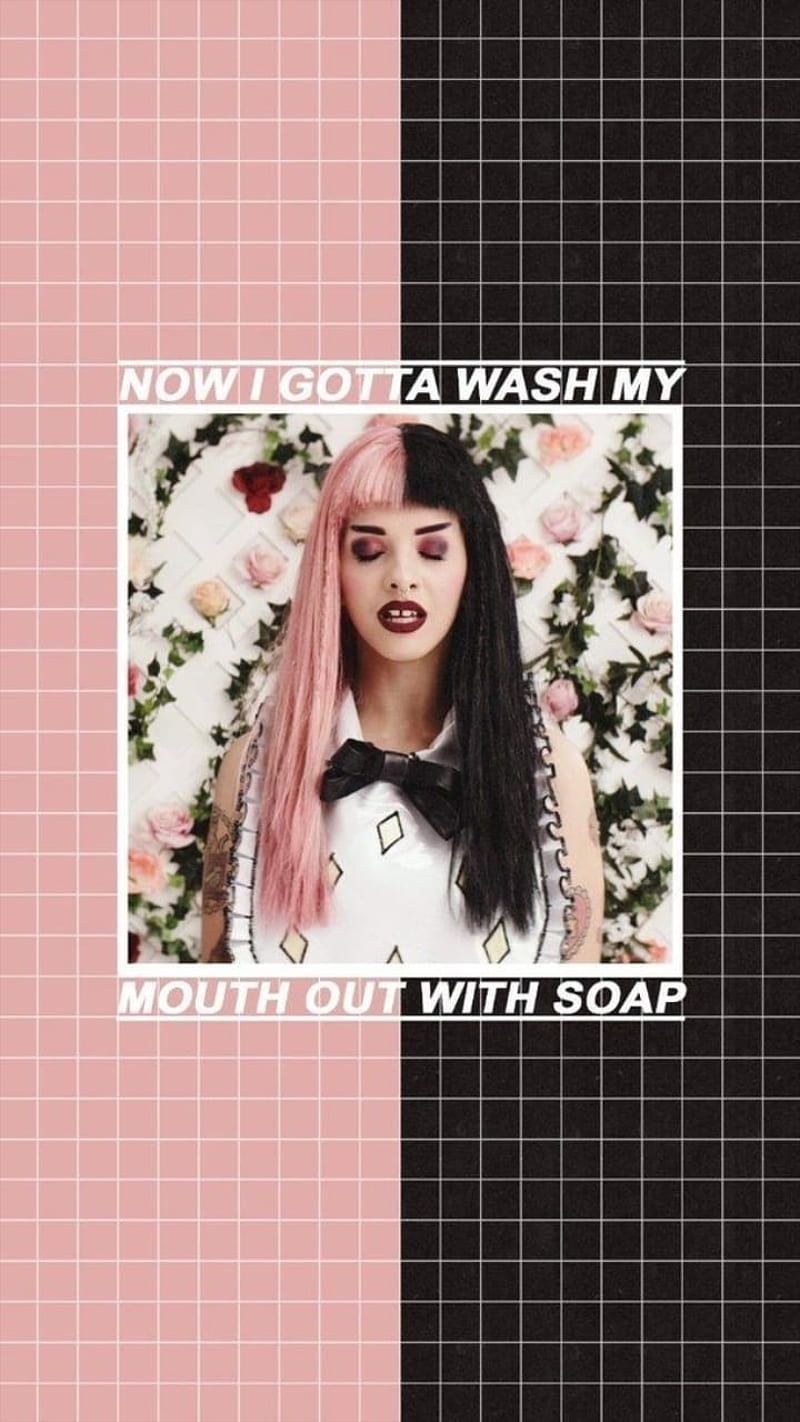 Melanie Martinez, aesthetic, artist, black, music, pink, soap, song, HD phone wallpaper