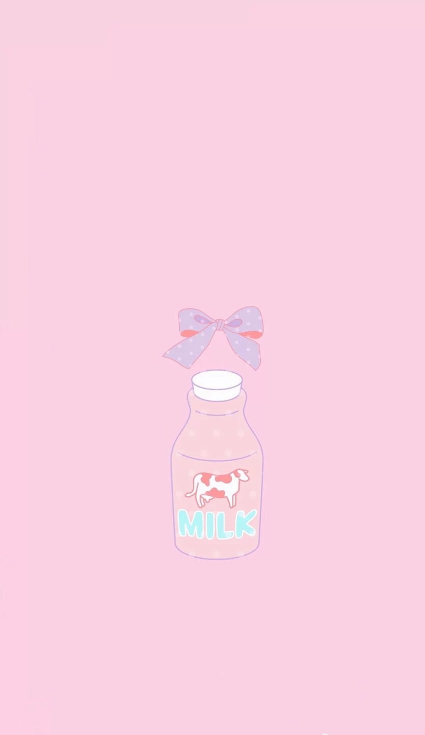 A pink background with an image of milk in it - Melanie Martinez, cute pink, kawaii