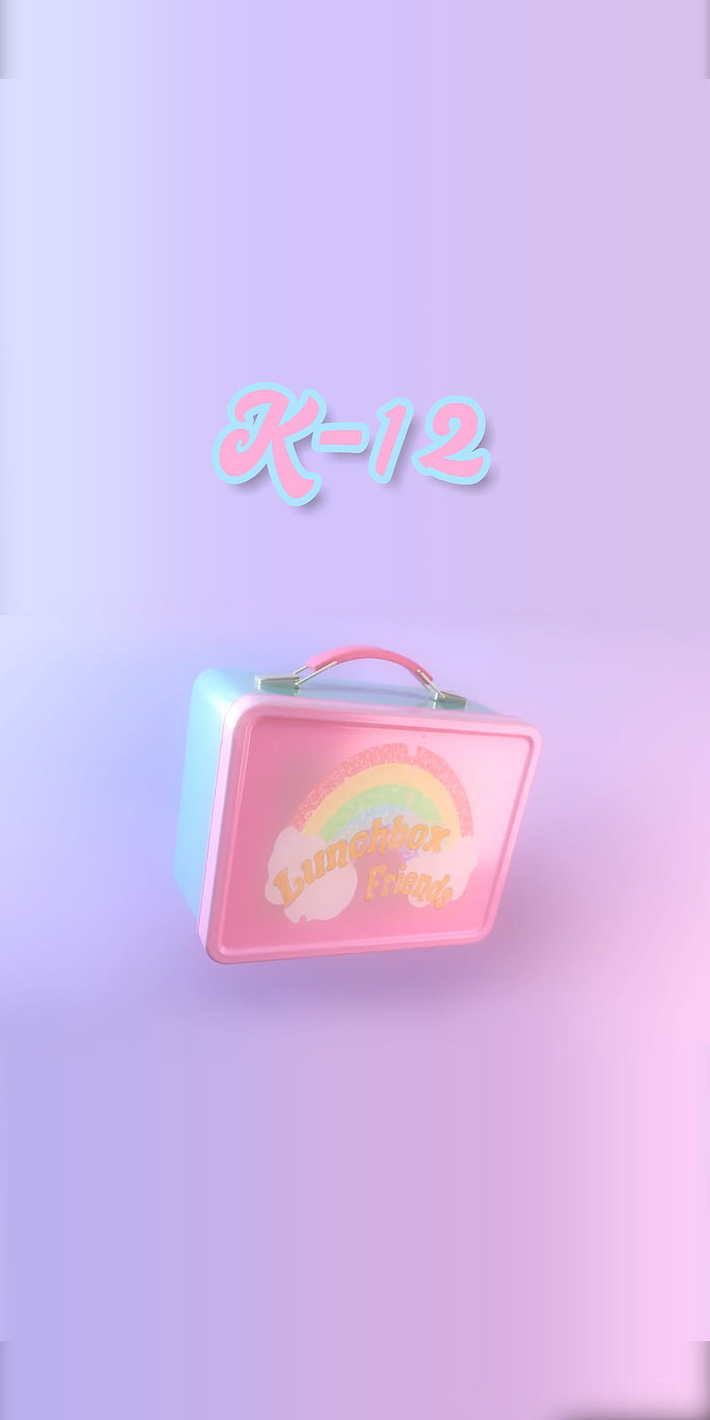 A pink and purple box with the words k-12 on it - Melanie Martinez