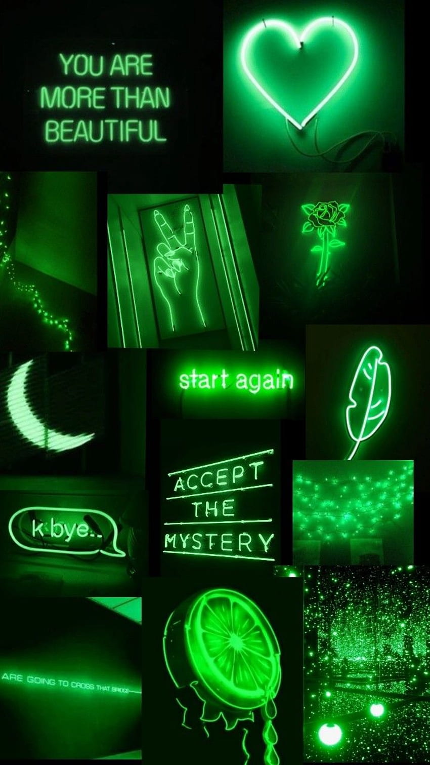 Aesthetics green neon HD wallpaper