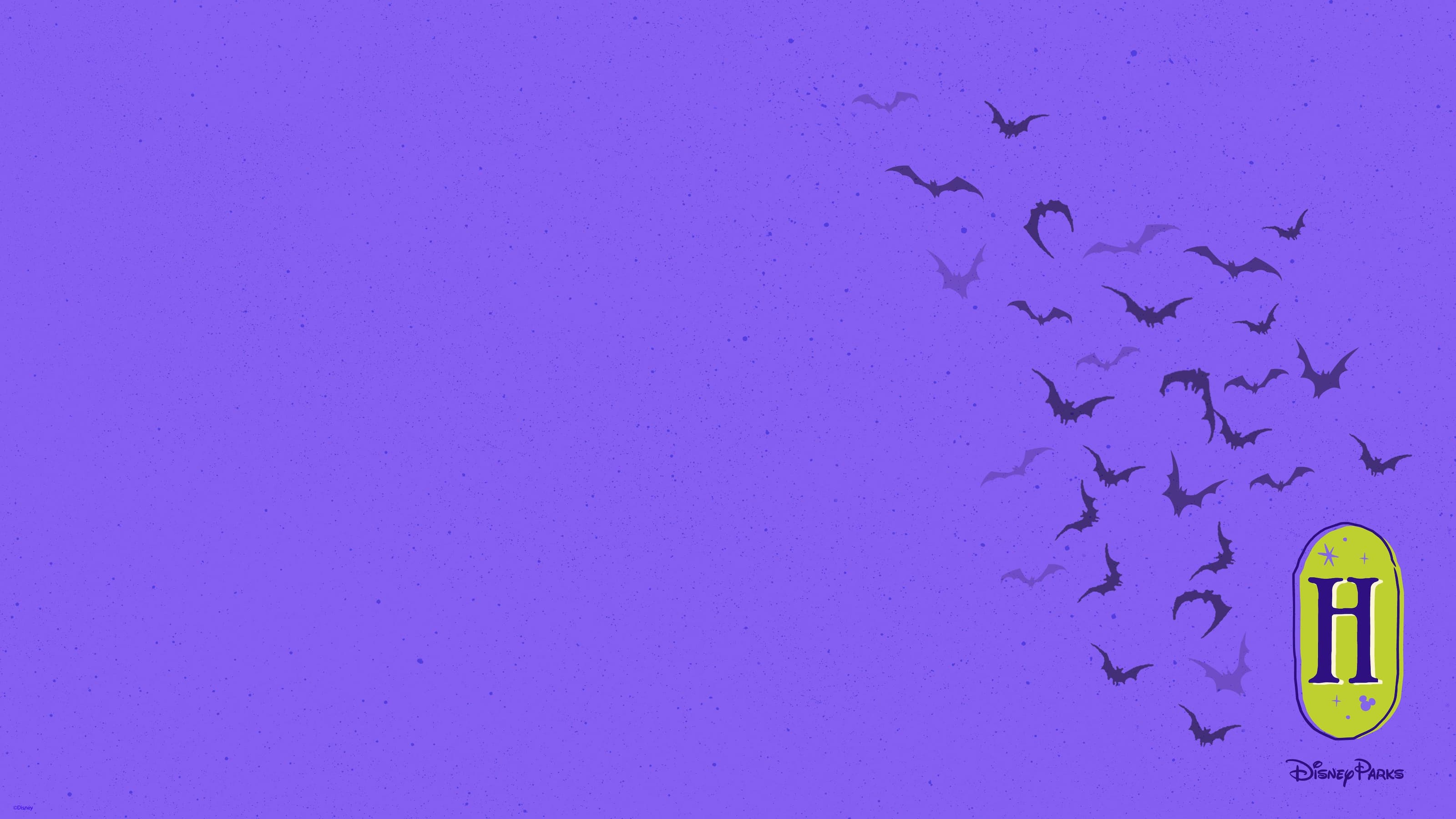A purple background with flying birds - Halloween, Disney