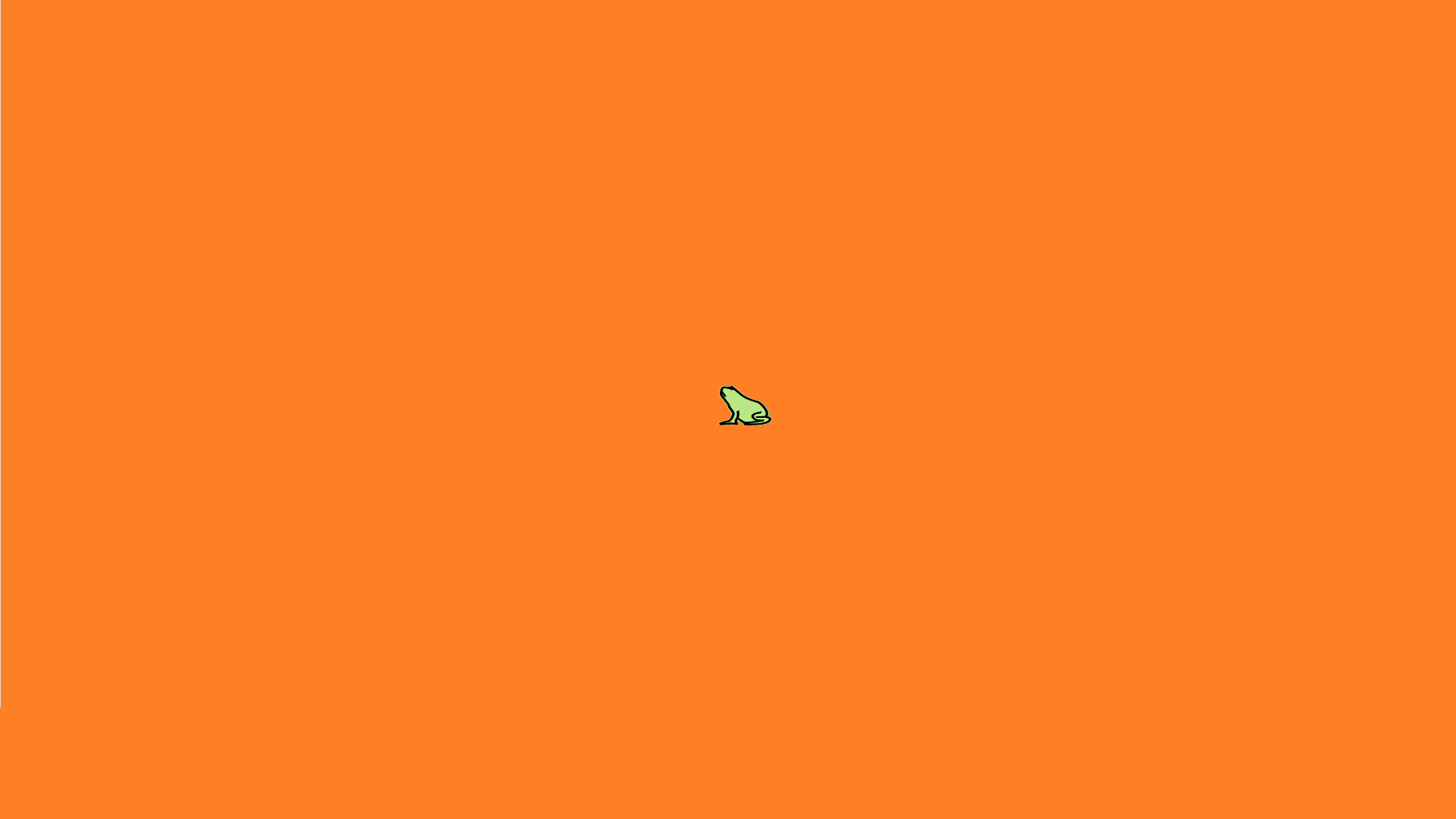 Wallpaper : frog, minimalism, orange 1920x1080
