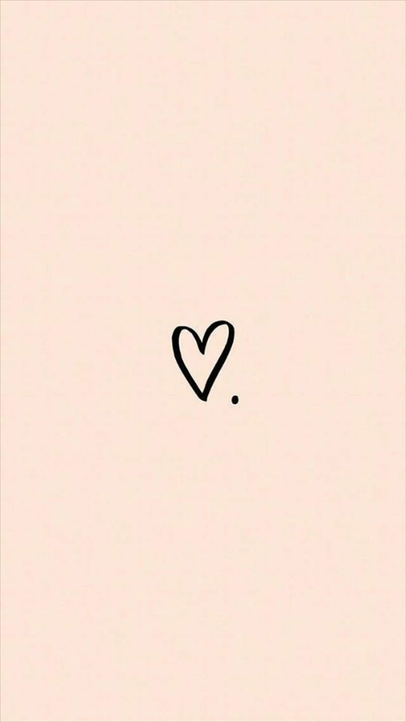 A simple heart on a light pink background - Heart