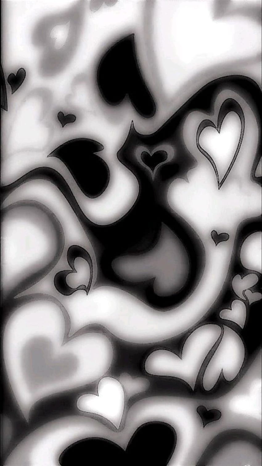 Black heart art HD wallpaper