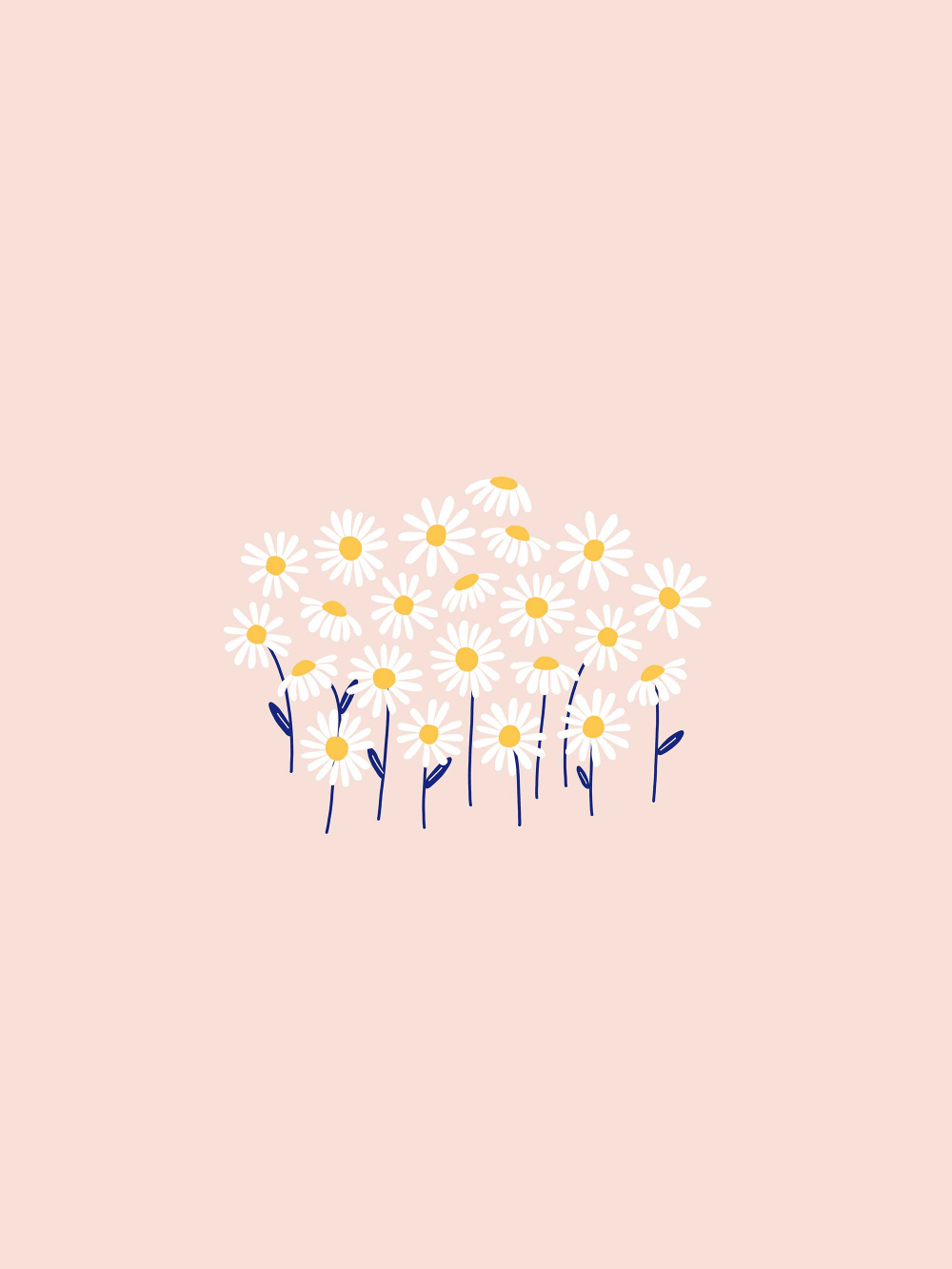 IPhone wallpaper with a field of daisies - Cute