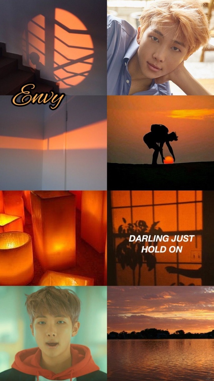 A collage of images from the bts video for 'enjoy' - BTS