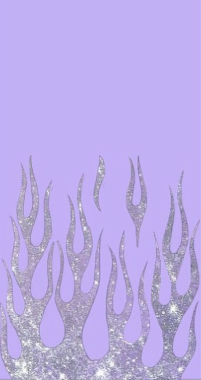 Aesthetic phone background of purple flames - Baddie