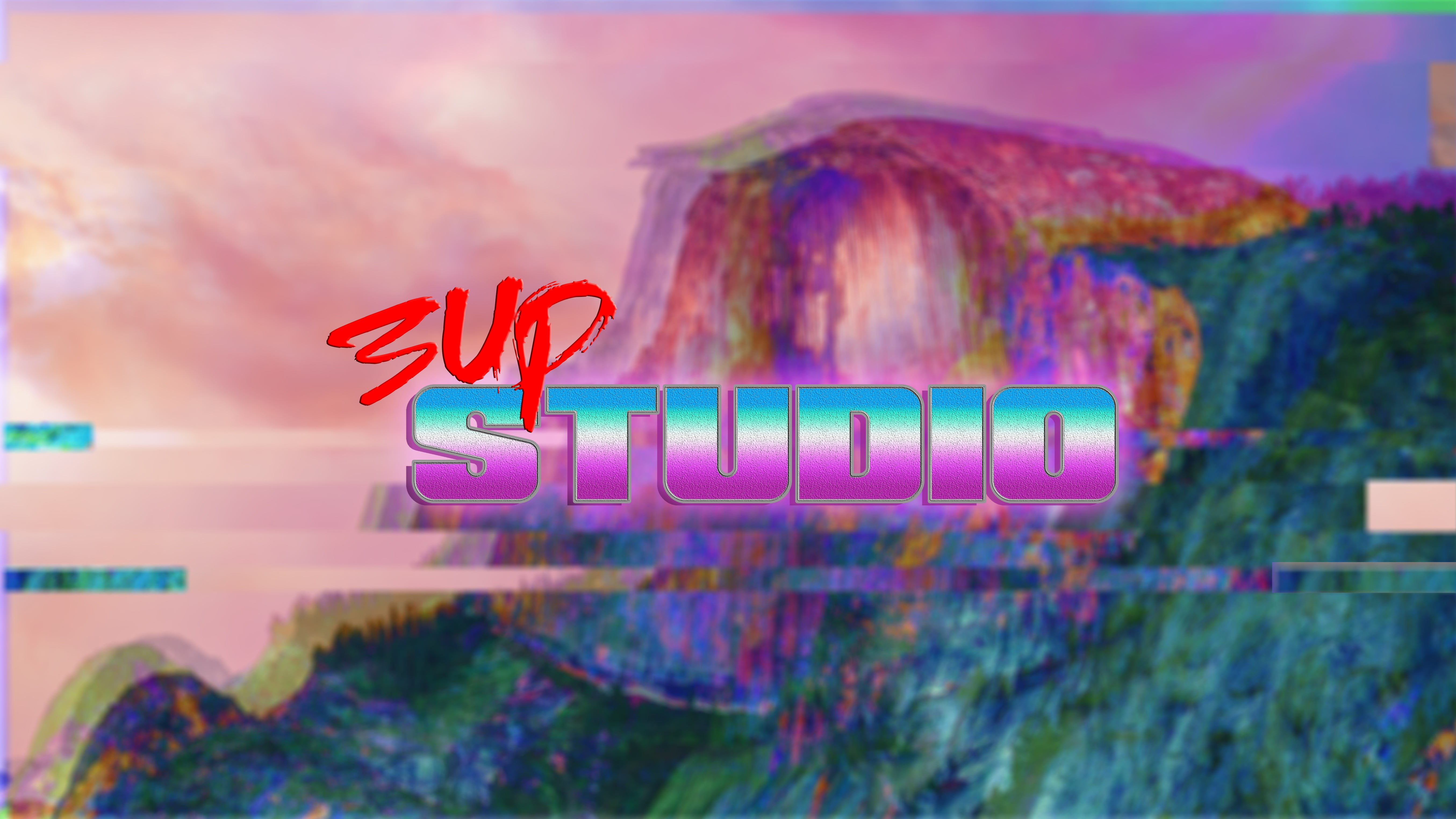 UP Studio logo, 3up studio, 1980s, New Retro Wave, vaporwave HD wallpaper