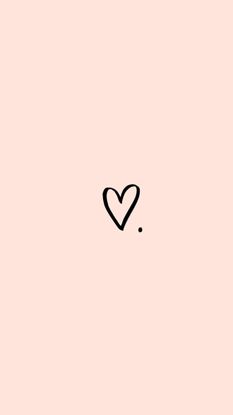 Love, valentines, pink, simple, pastel, pretty, cute, aesthetic, HD phone wallpaper