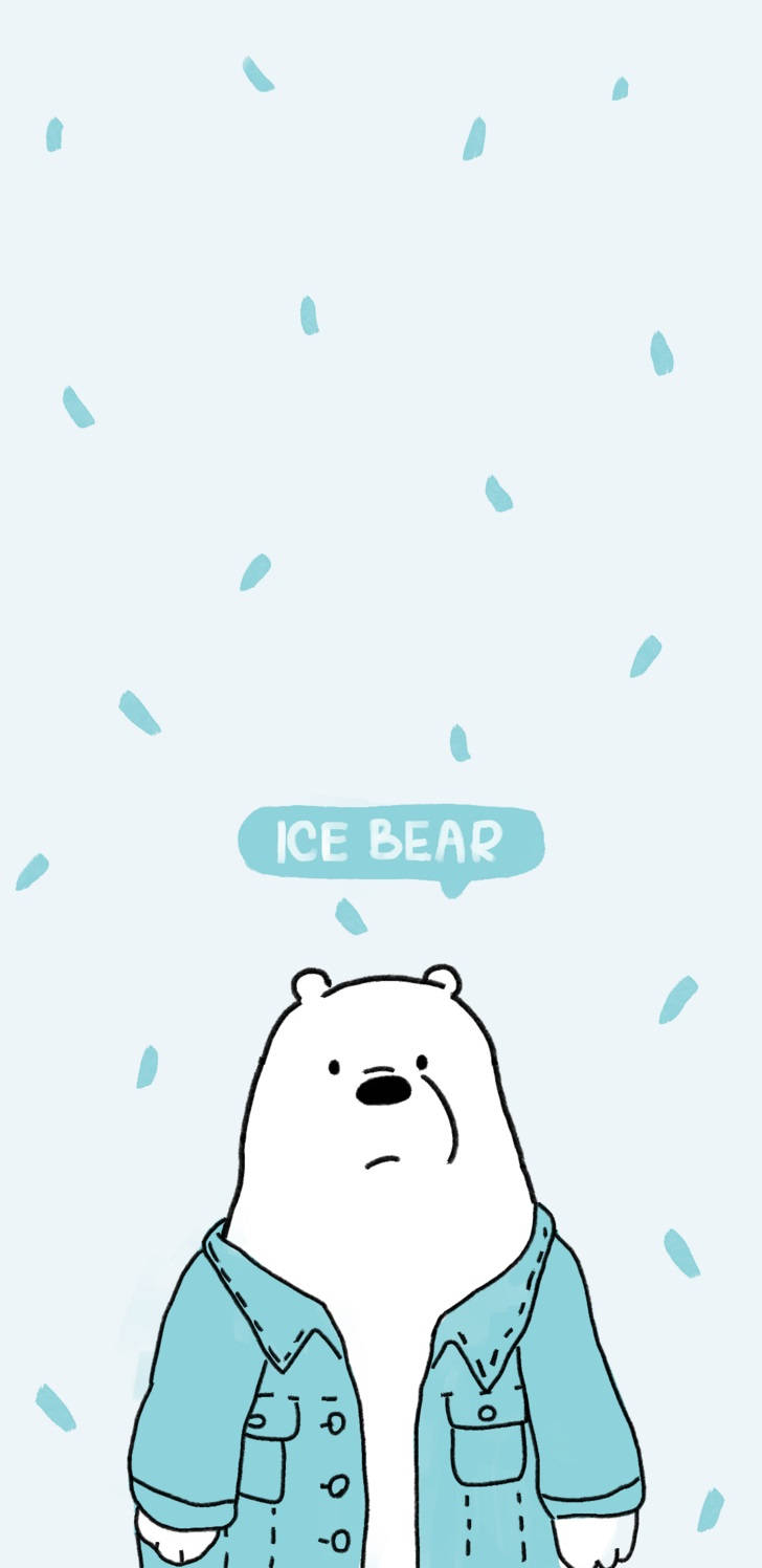 Download Ice Bear We Bare Bears Denim Blue Aesthetic Wallpaper