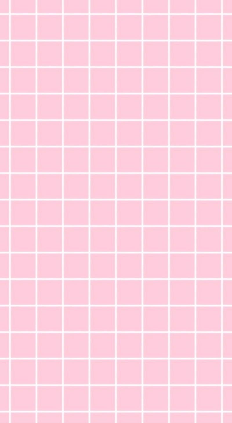 Pink grid, aesthetic, HD phone wallpaper