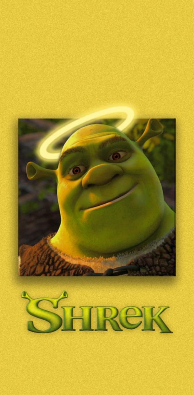 Shrek the third movie poster with a yellow background - Shrek