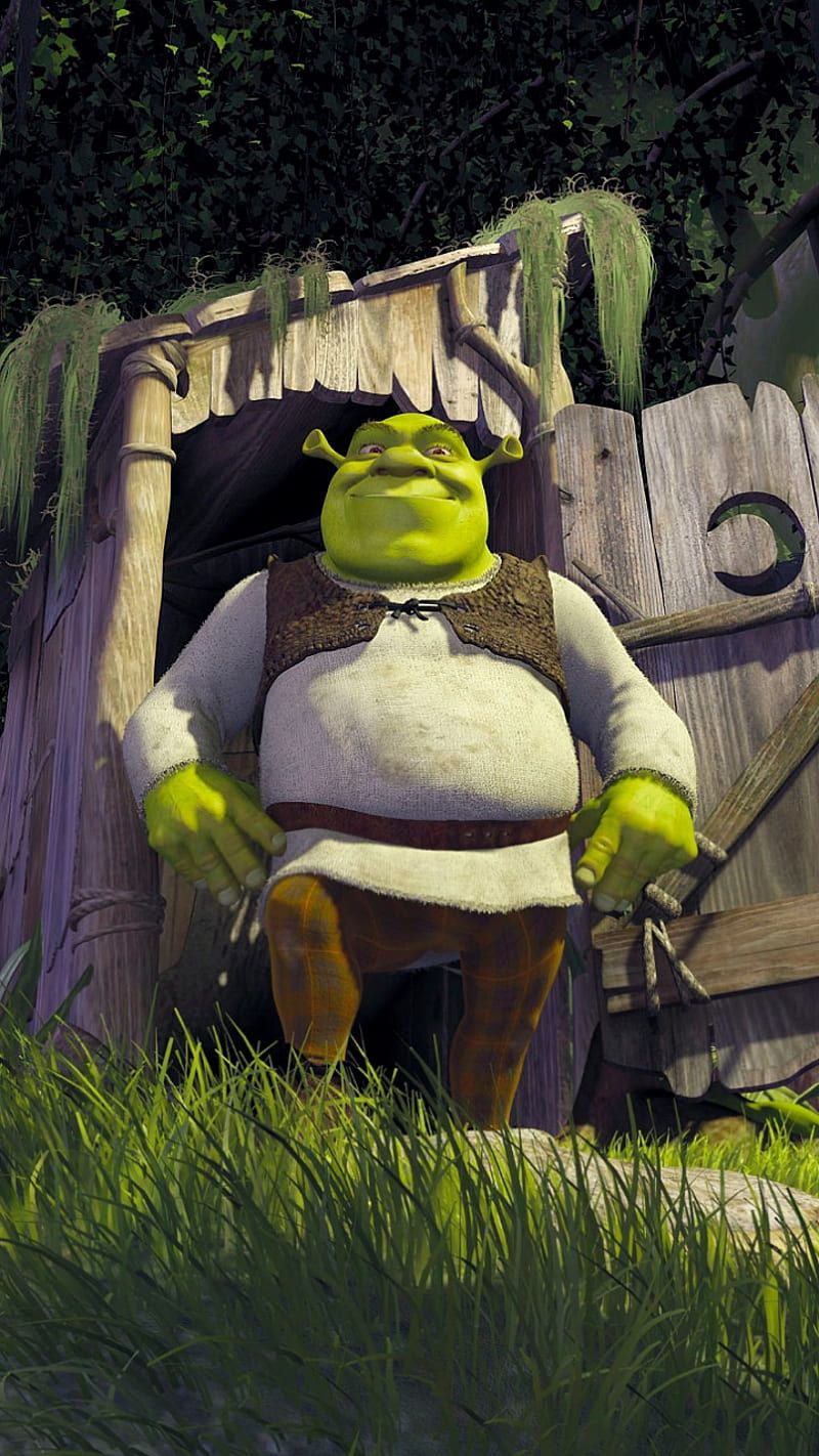 Shrek standing in front of his house - Shrek