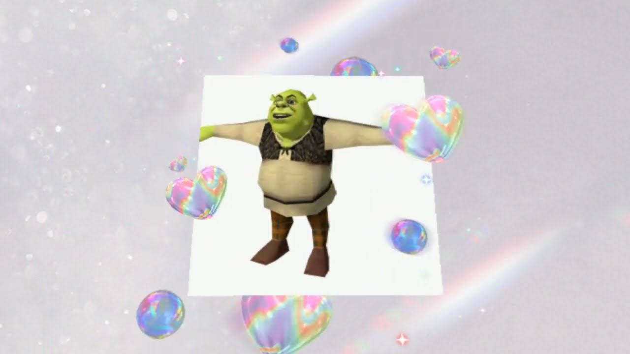 A picture of shrek with bubbles around him - Shrek