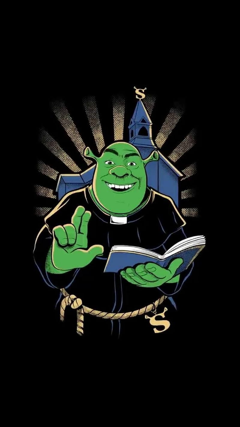 Shrek as a priest - Shrek