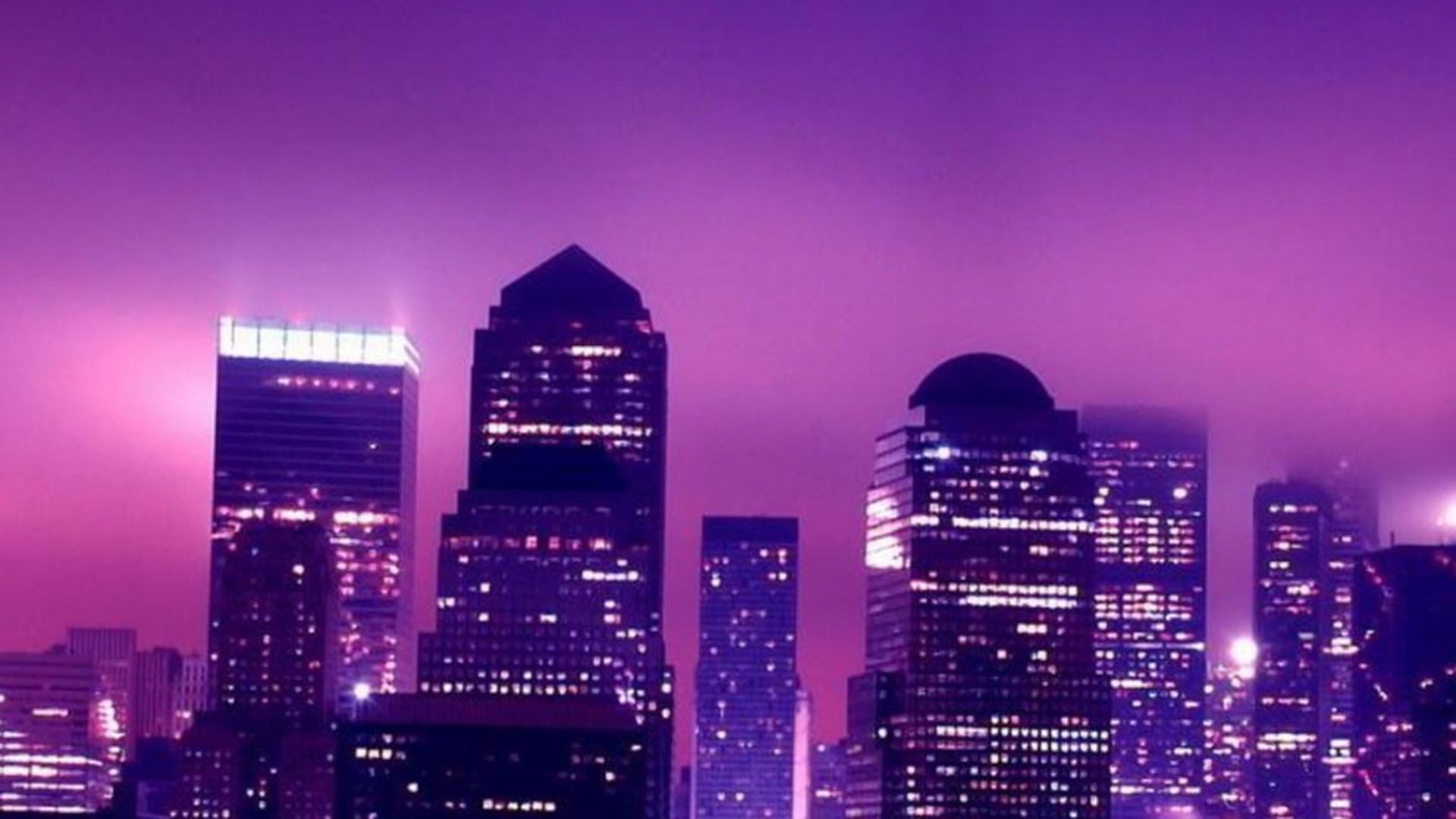 Purple Aesthetic Buildings Sky Background HD Purple Aesthetic Wallpaper