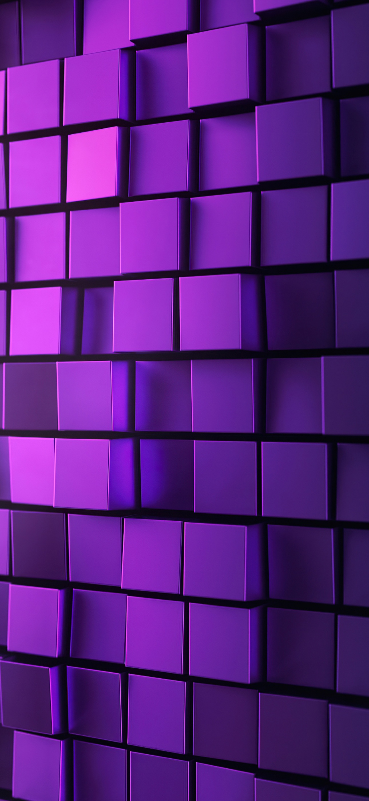 A wall of purple cubes - Violet, purple, pattern, bright, light purple, magenta