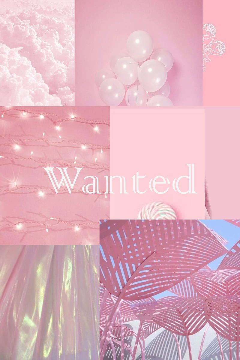 A collage of pink and white images - Soft pink, hot pink