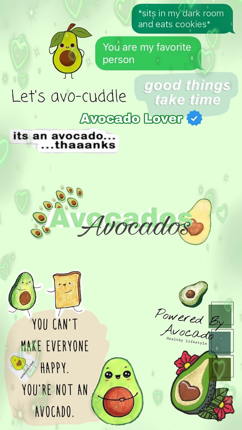 Avocado, aesthetic, cute, HD phone wallpaper