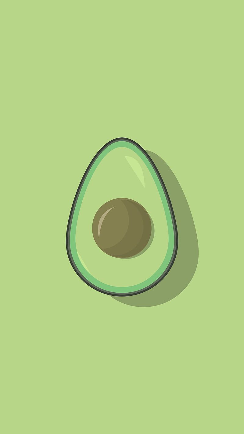 Avocado, colorful, fresh, fruits, green, healthy, illustration, HD phone wallpaper