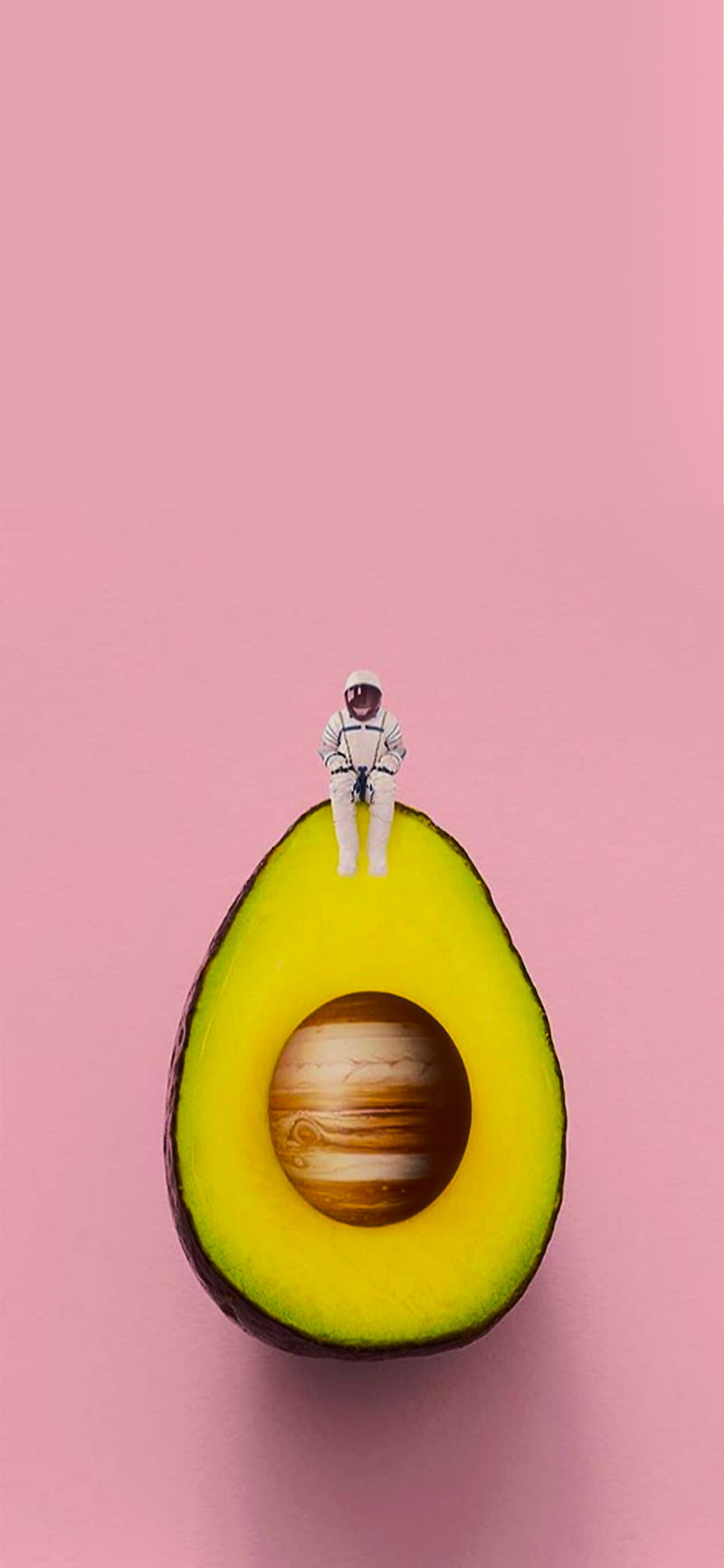 An astronaut on an avocado. - Avocado