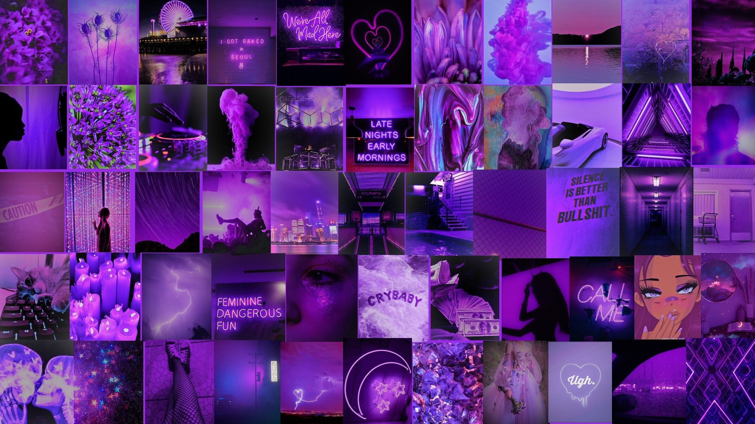 Purple Neon Euphoria Boujee Baddie Vibe Aesthetic